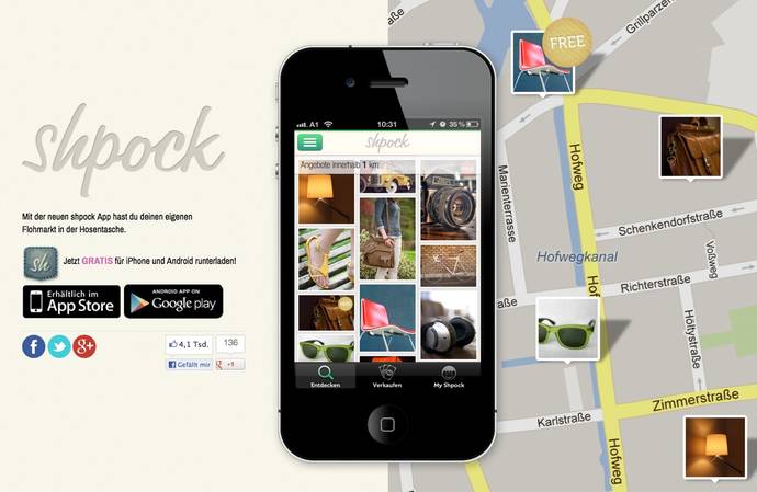 "Shpock - der mobile Flohmarkt"