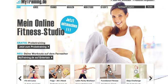 Online Fitness für zuhause bei mytraining.de