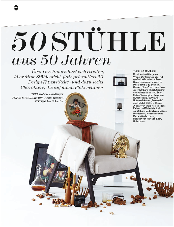 50 Stühle aus 50 Jahren – in der Novemberausgabe von Flair!