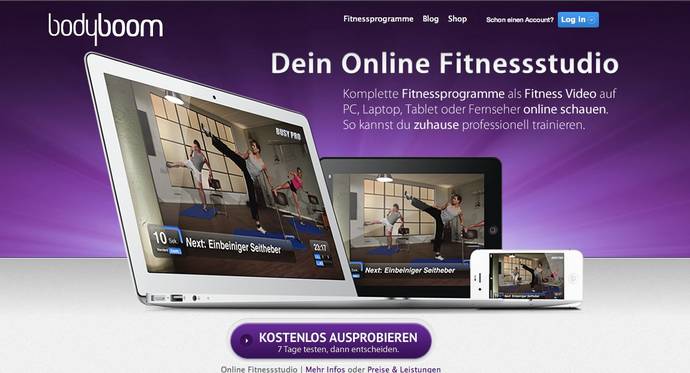 Online Fitness für zuhause bei bodyboom.de