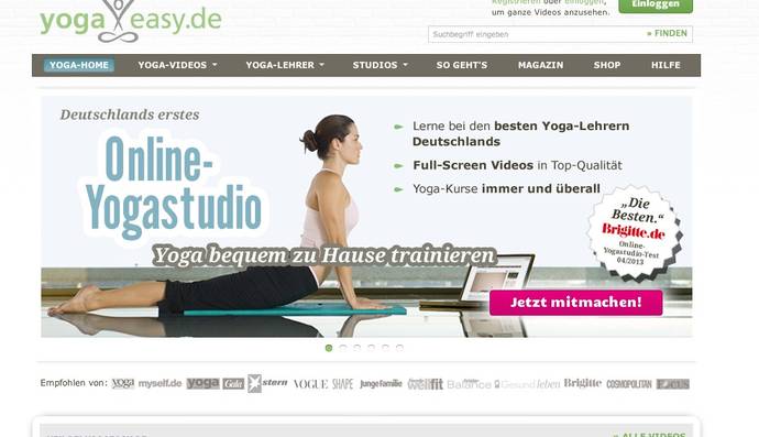 Online Fitness für zuhause bei yogaeasy.de