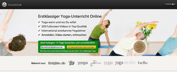 Online Fitness für zuhause bei yogaraumonline.de