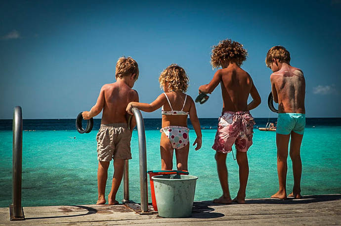 Kinder auf Curacao