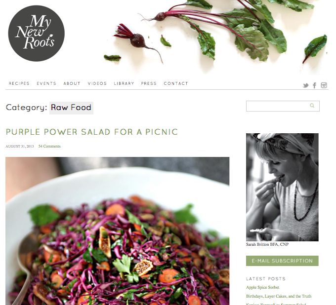 My new Roots Food Blog